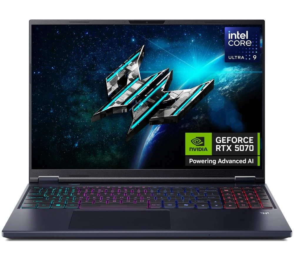 ACER Predator Helios Neo 16 AI 16" Gaming Laptop - Intel Core Ultra 9, RTX 5070, 1 TB SSD 32 GB RAM, Black, image 1 of 1