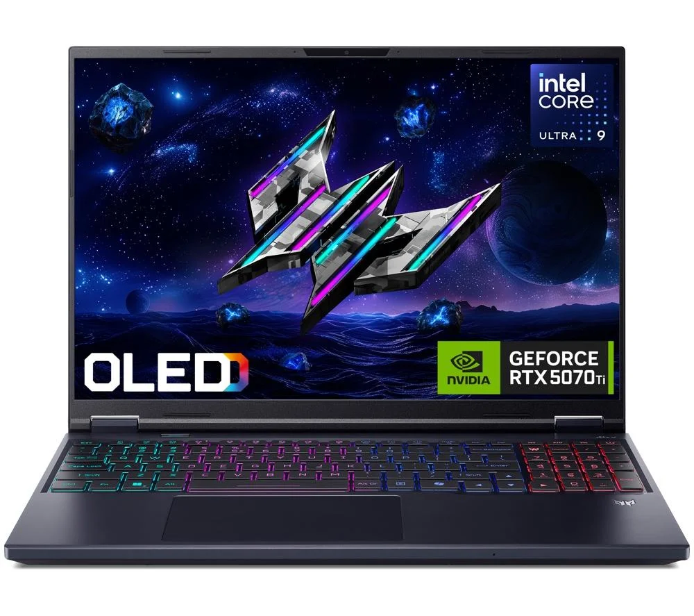 ACER Predator Helios Neo 16S AI 16" Gaming Laptop - Intel Core Ultra 9, RTX 5070 Ti, 1 TB SSD, Black, image 1 of 1