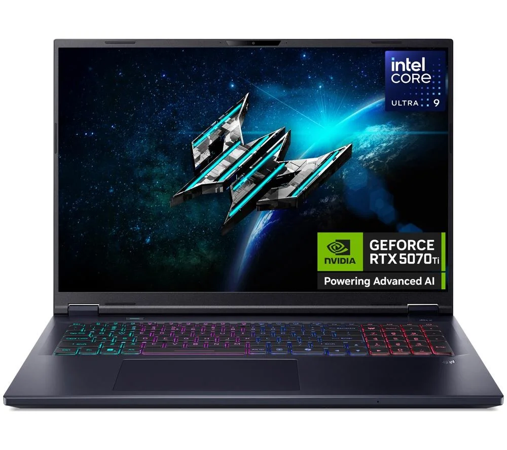 ACER Predator Helios Neo 18 AI 18" Gaming Laptop - Intel Core Ultra 9, RTX 5070 Ti, 1 TB SSD, Black, image 1 of 1