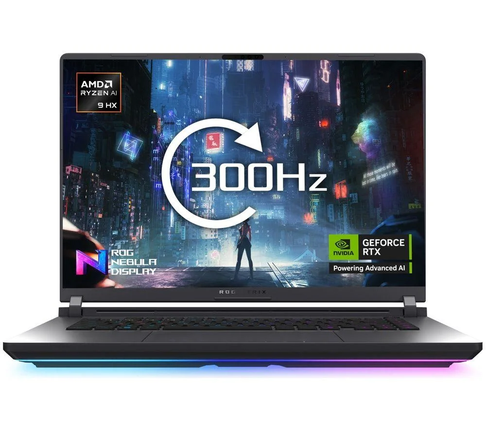 ASUS ROG Strix G16 AMD Ryzen 9 9955HX3D 32GB RAM 1TB SSD RTX 5070 Ti 16" Copilot+ Windows 11 Home Gaming Laptop, image 1 of 1