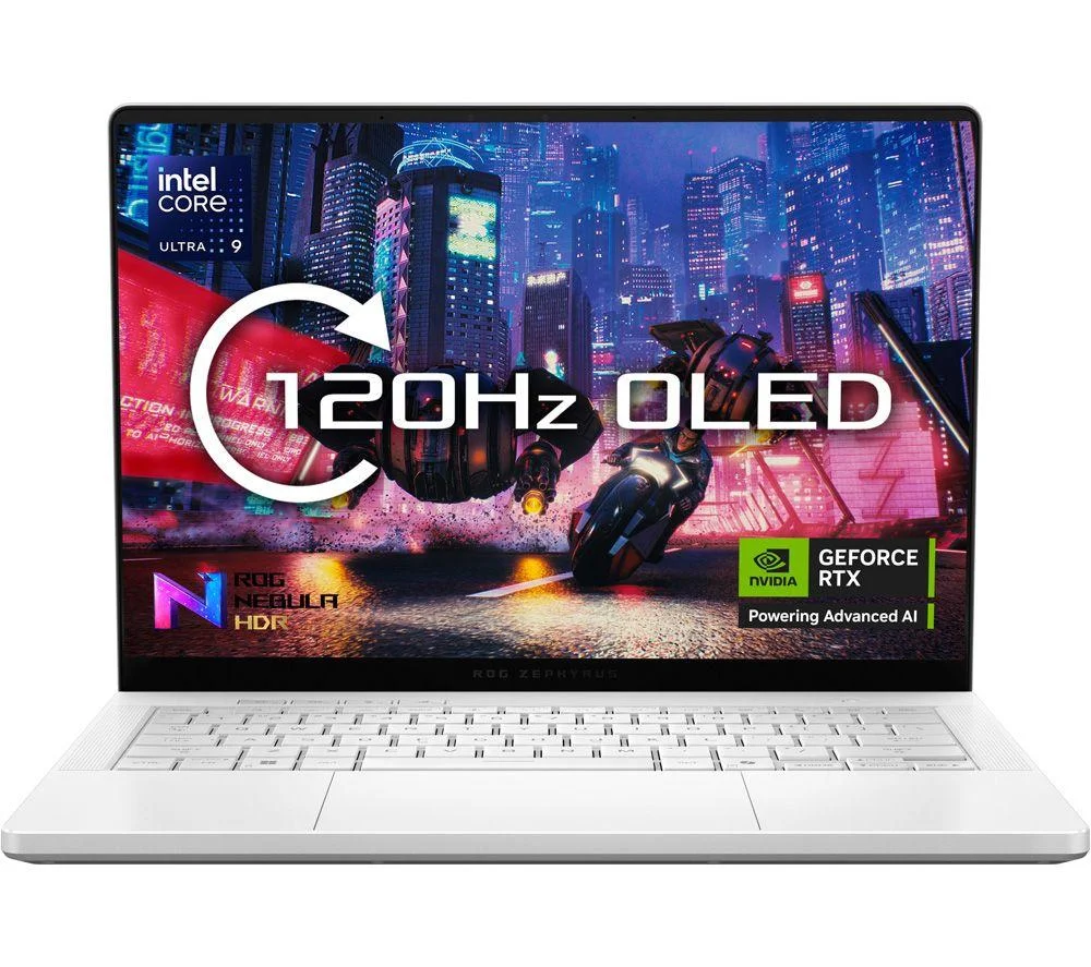 ASUS ROG Zephyrus G14 14" Gaming Laptop - Intel Core Ultra 9, RTX 5070, 1 TB SSD, White, image 1 of 1