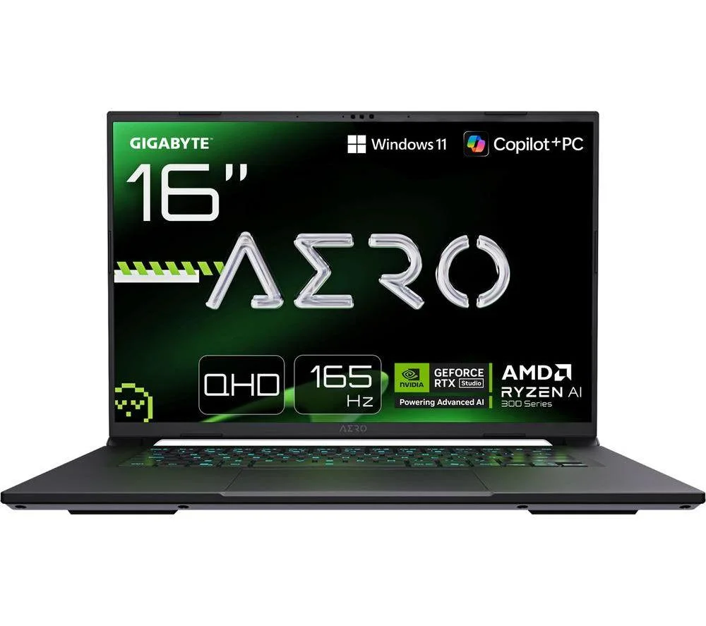GIGABYTE AERO X16 16" Gaming Laptop - AMD Ryzen AI 9, RTX 5070, 1 TB SSD, Silver/Grey, image 1 of 1