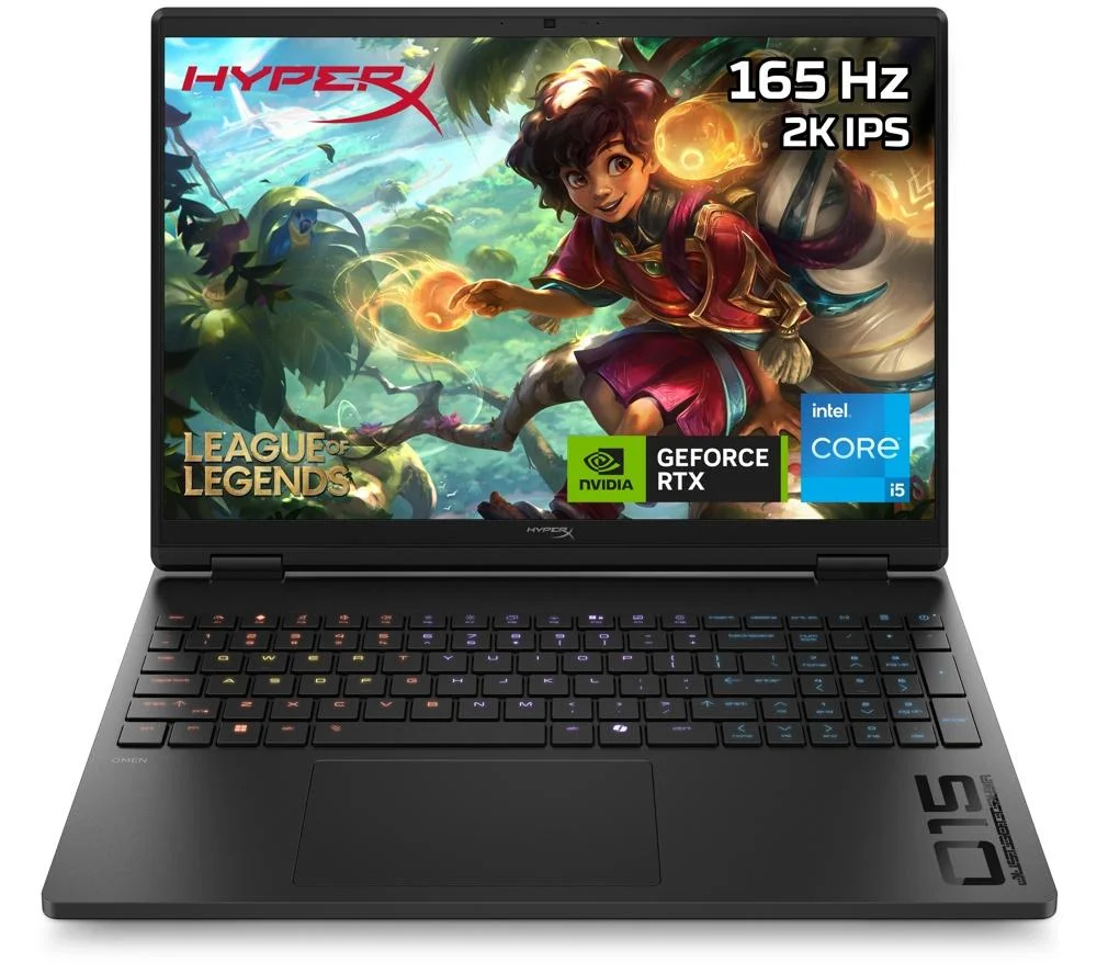 HP HyperX OMEN 15.3" Gaming Laptop - Intel Core i5, RTX 5050, 1 TB SSD, Black, image 1 of 1