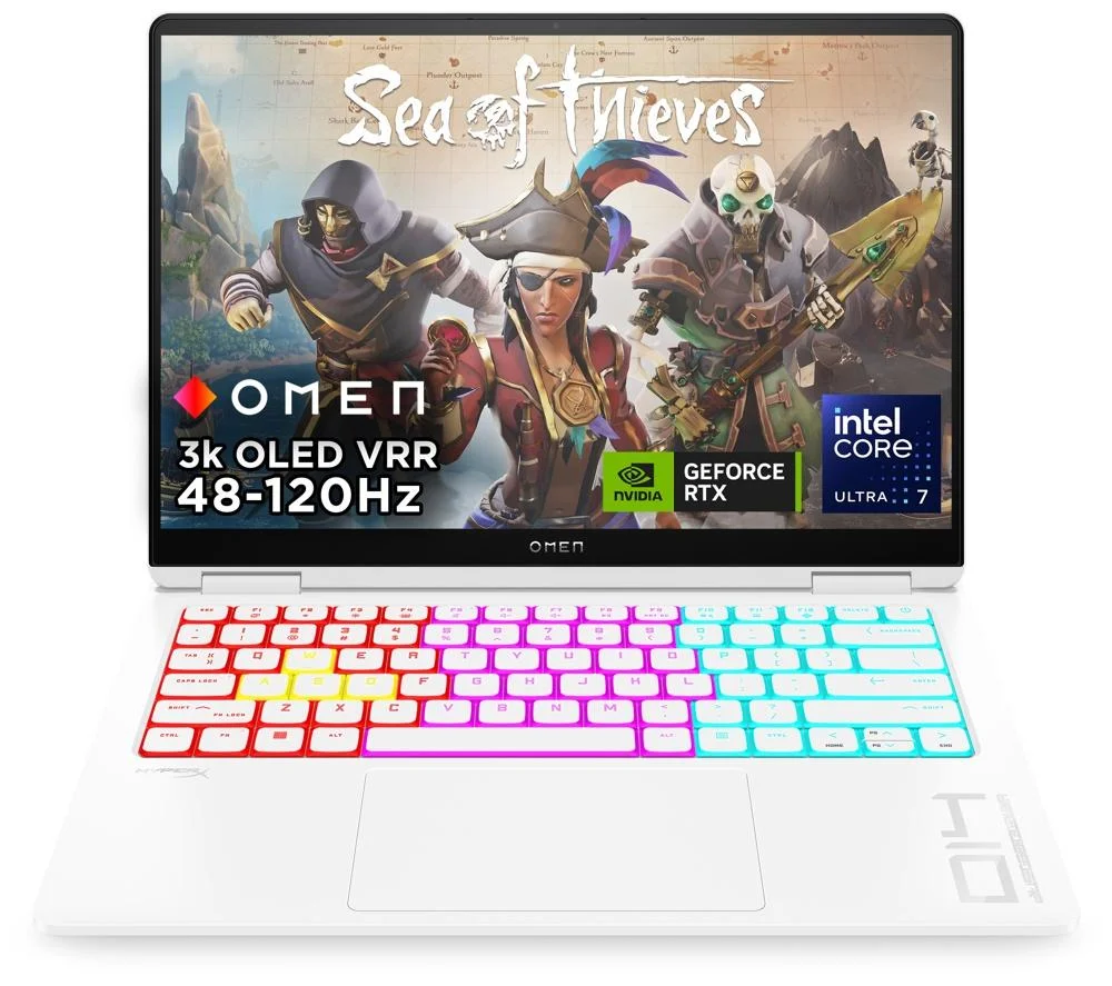 HP OMEN Transcend 14-fb1506na 14" Gaming Laptop - Intel Core Ultra 7, RTX 5060, 1 TB SSD, White, image 1 of 1