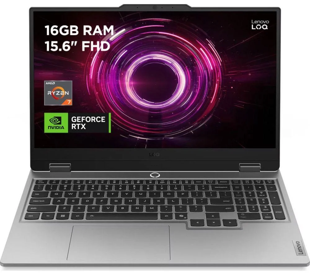 LENOVO LOQ 15.6" Gaming Laptop - AMD Ryzen 7, RTX 3050, 1 TB SSD, Silver/Grey, image 1 of 1