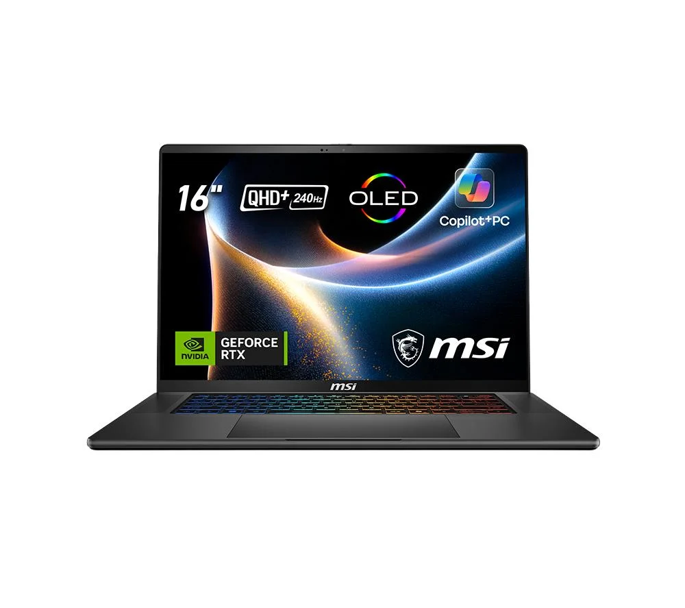 MSI Stealth 16 AI 16" Gaming Laptop - Intel Core Ultra 9, RTX 5070, 1 TB SSD, Black, image 1 of 1