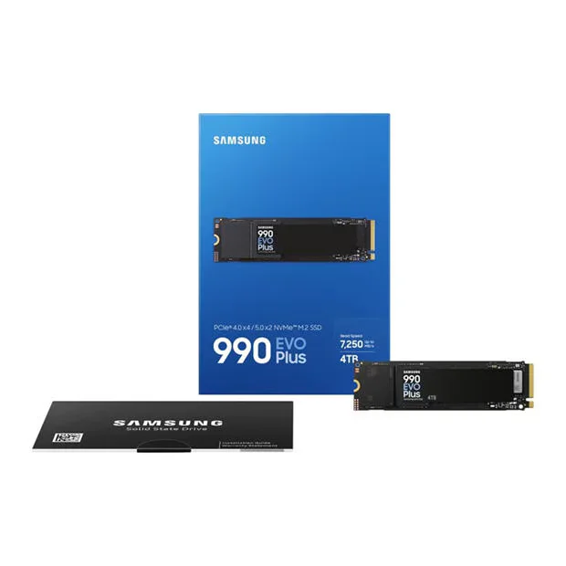 Samsung EVO Plus 4TB M.2 2280 NVMe Internal SSD PCIe 4.0/5.0 Up to 7250MB/s Read 6300MB/s Write, image 1 of 1