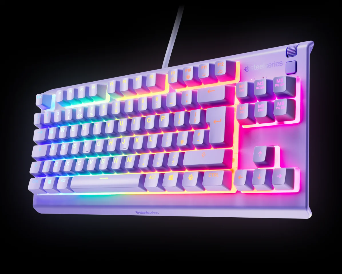 STEELSERIES Apex 3 TKL Gaming Keyboard - Lavender, Purple, image 1 of 1