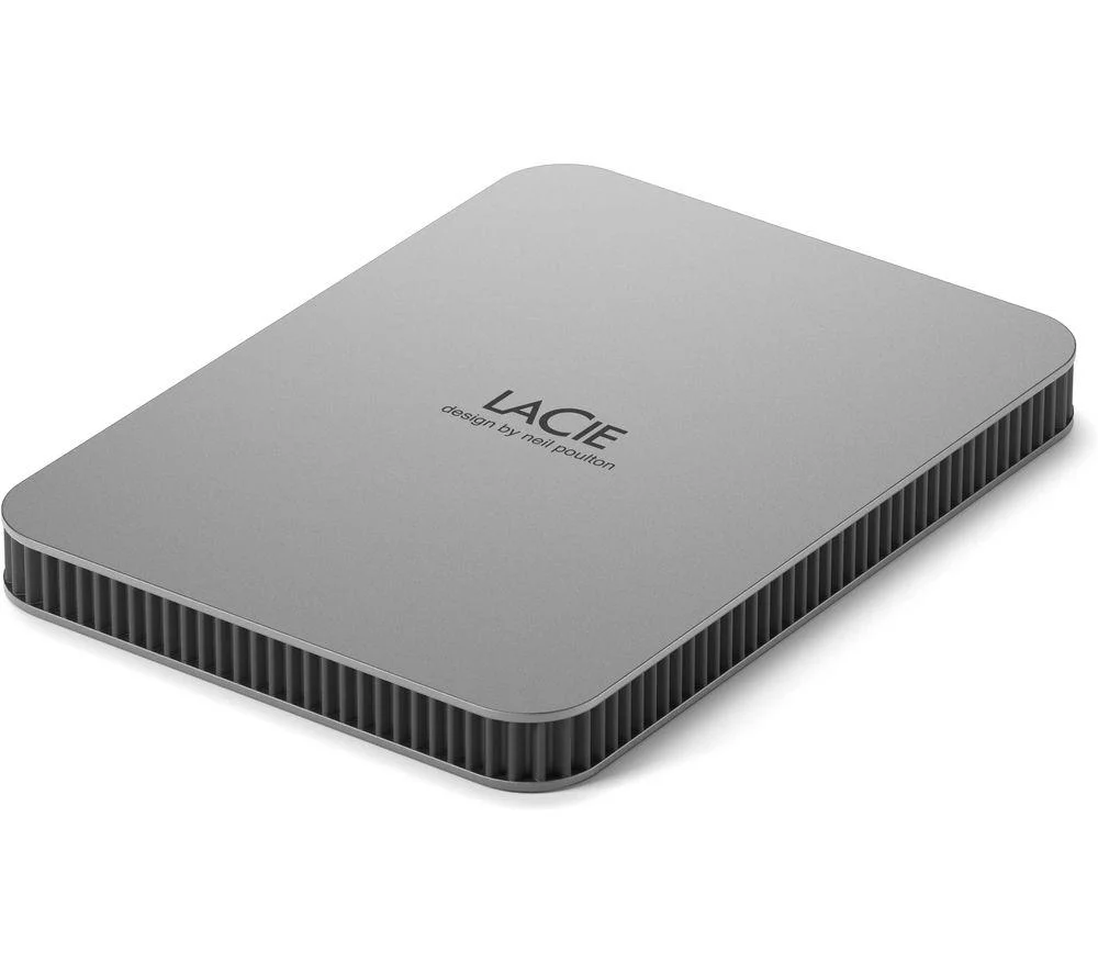 LACIE Mobile Drive V2 Portable Hard Drive - 2 TB, Silver, Silver/Grey, image 1 of 1