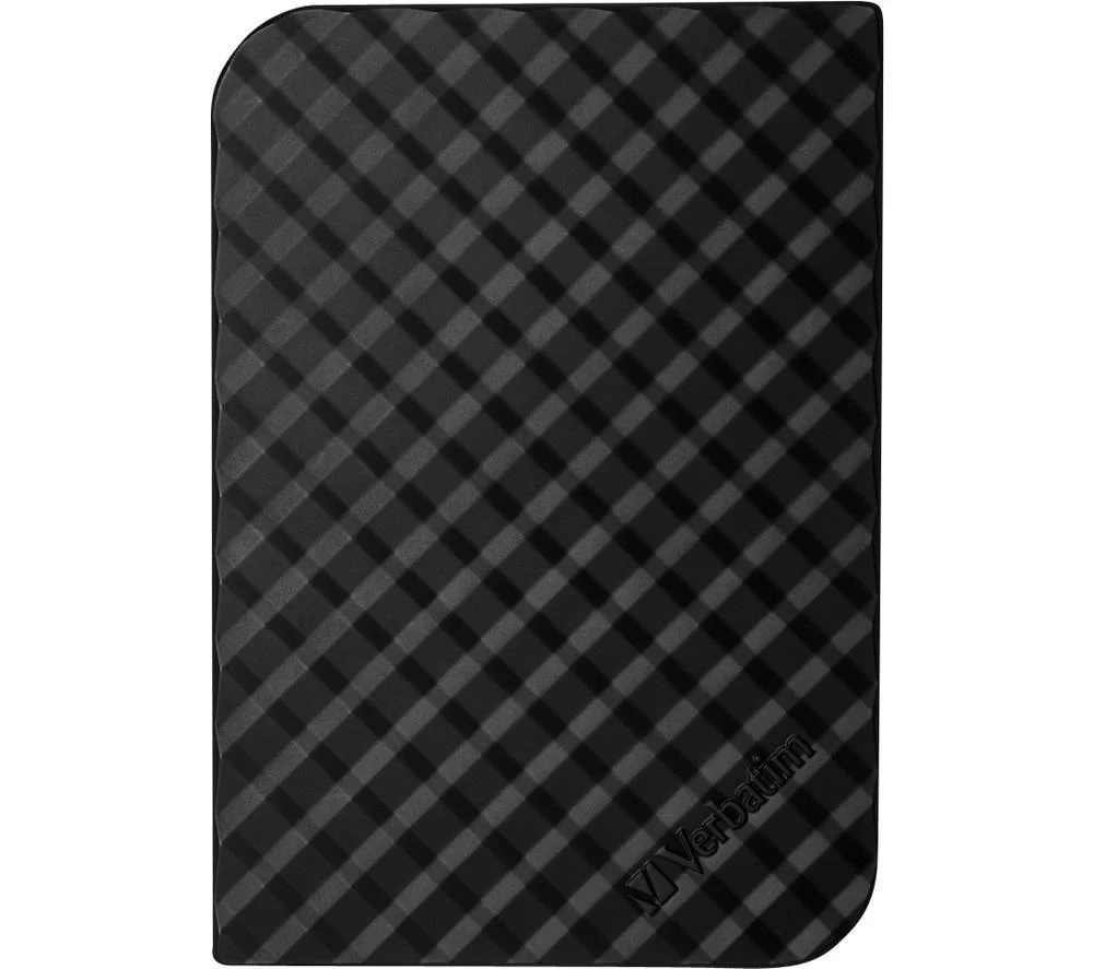 VERBATIM Store 'n' Save Portable Hard Drive - 2 TB, Black, Black, image 1 of 1