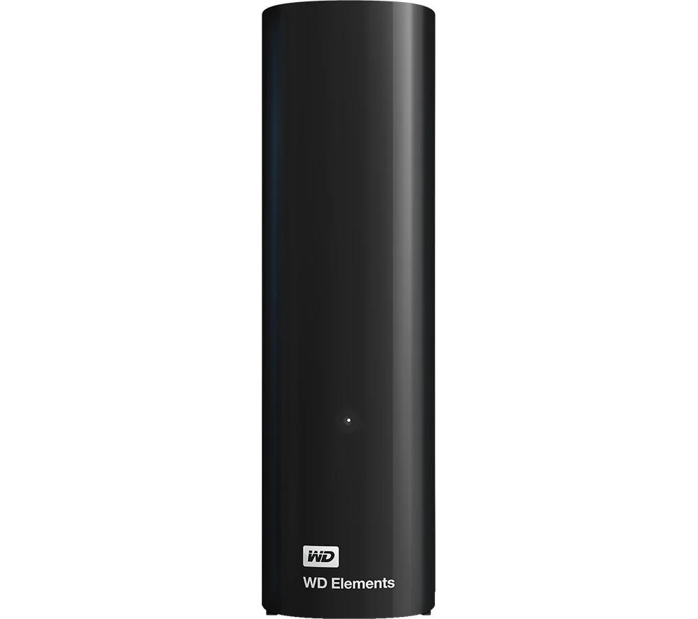WD Elements External Hard Drive - 12 TB, Black, Black, image 1 of 1