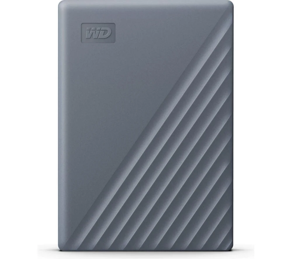 WD My Passport Portable Hard Drive - 6 TB, Grey, Silver/Grey, image 1 of 1