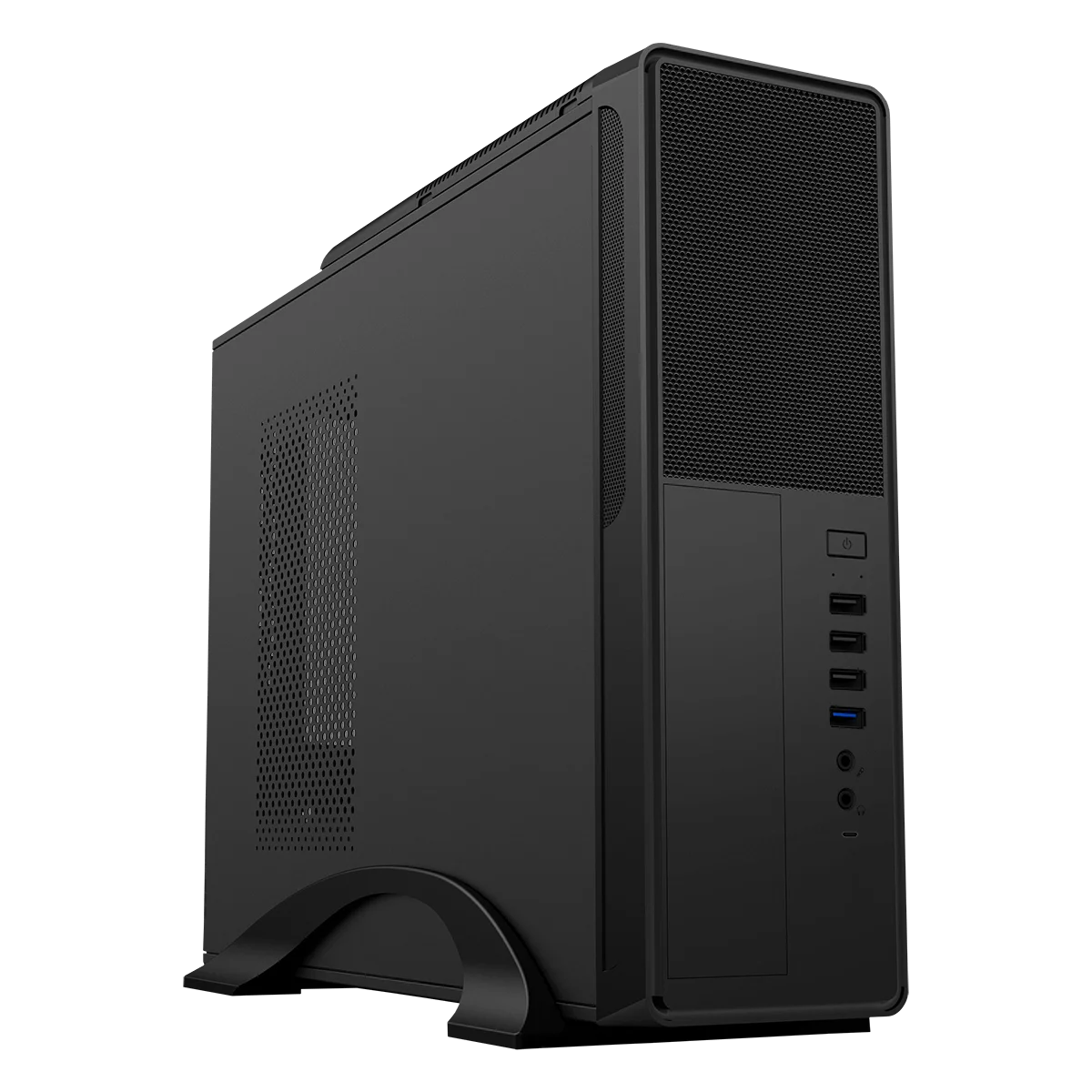 CiT S014C Black Slim Micro ATX or ITX Case 300w PSU Built-in, image 1 of 1