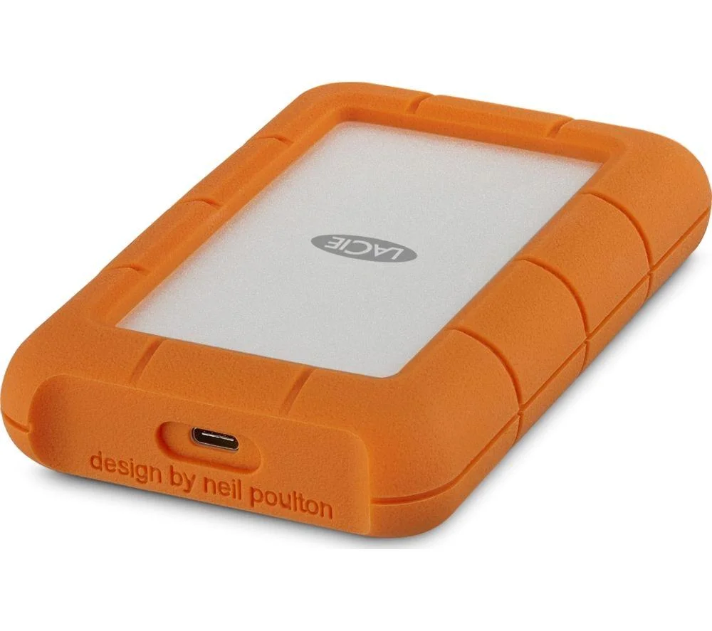 LACIE Rugged Portable Hard Drive - 1 TB, Orange, Orange, image 1 of 1