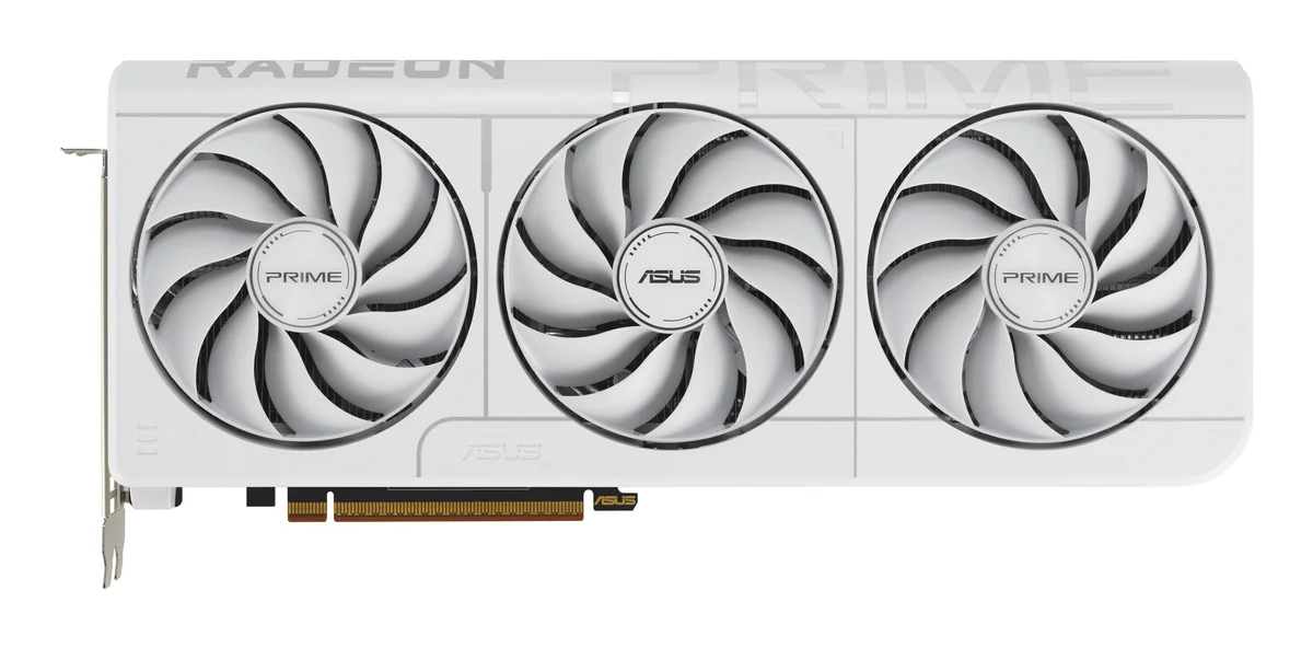 Asus PRIME AMD Radeon RX 9070 XT White OC Edition 16GB GDDR6 Graphics Card - 90YV0L75-M0NA00, image 1 of 1