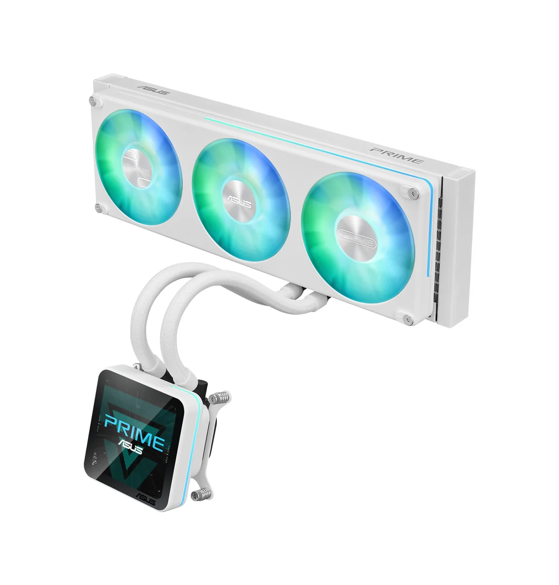 ASUS PRIME SLC II 360 ARGB LCD 360mm All-in-One Liquid CPU Cooler - White - 90RC01W2-B0EAY0, image 1 of 1