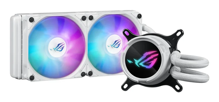 Asus ROG STRIX LC III 240 ARGB Liquid CPU Cooler - ARGB Fans, LCD Display - White - 90RC00S2-M0UAY0, image 1 of 1