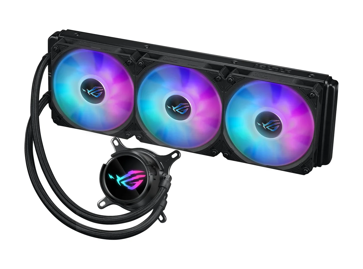 Asus ROG STRIX LC III 360 ARGB Liquid CPU Cooler with ARGB Fans - Black - 90RC00T1-M0UAY0, image 1 of 1