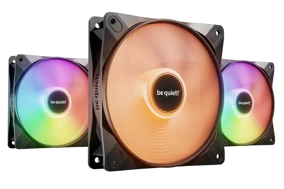 be quiet! Light Wings ARGB LX 120mm PWM High Speed Triple Pack Fan - Black - BL124, image 1 of 1