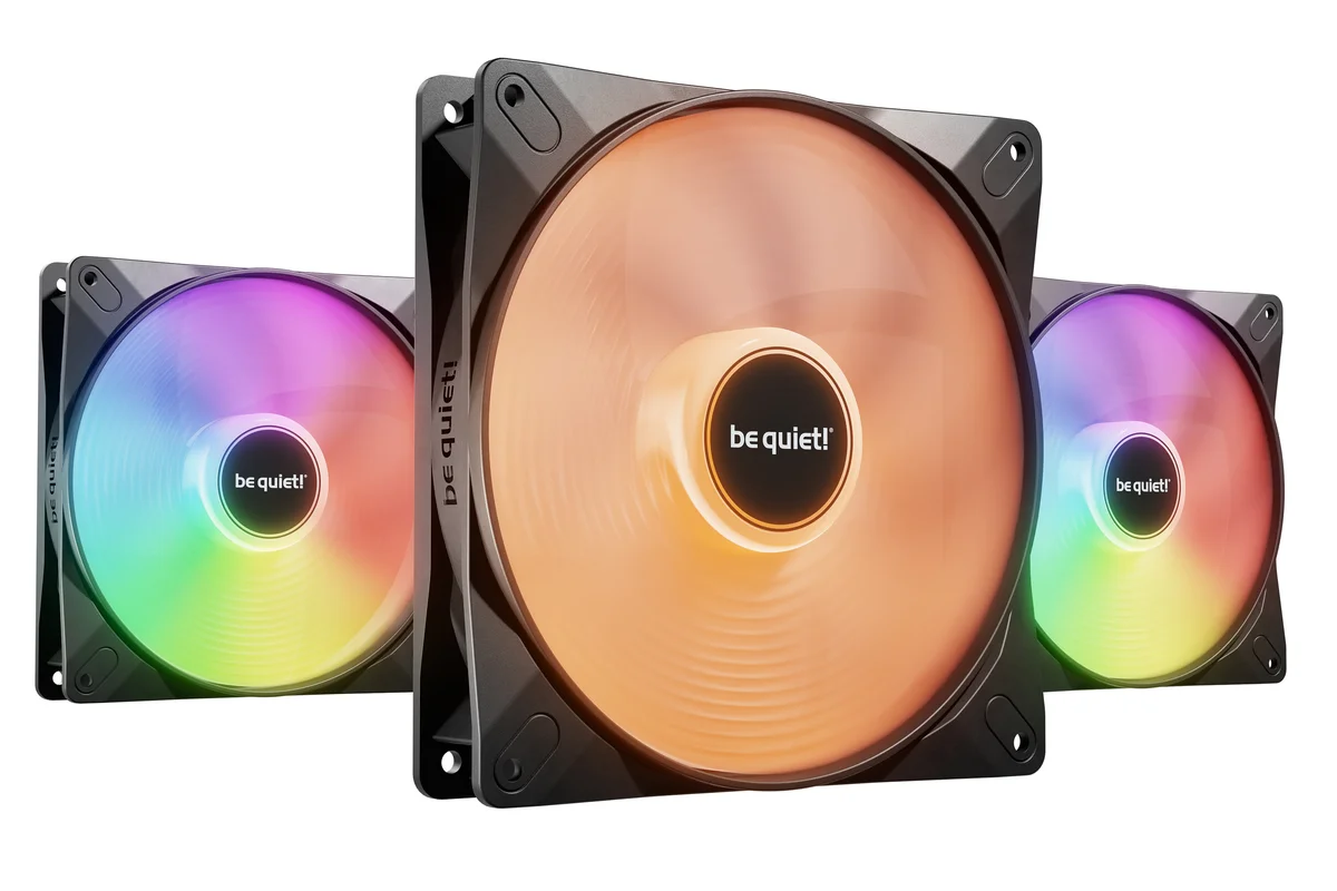 be quiet! Light Wings ARGB LX 140mm PWM High Speed Triple Pack Fan - Black - BL130, image 1 of 1