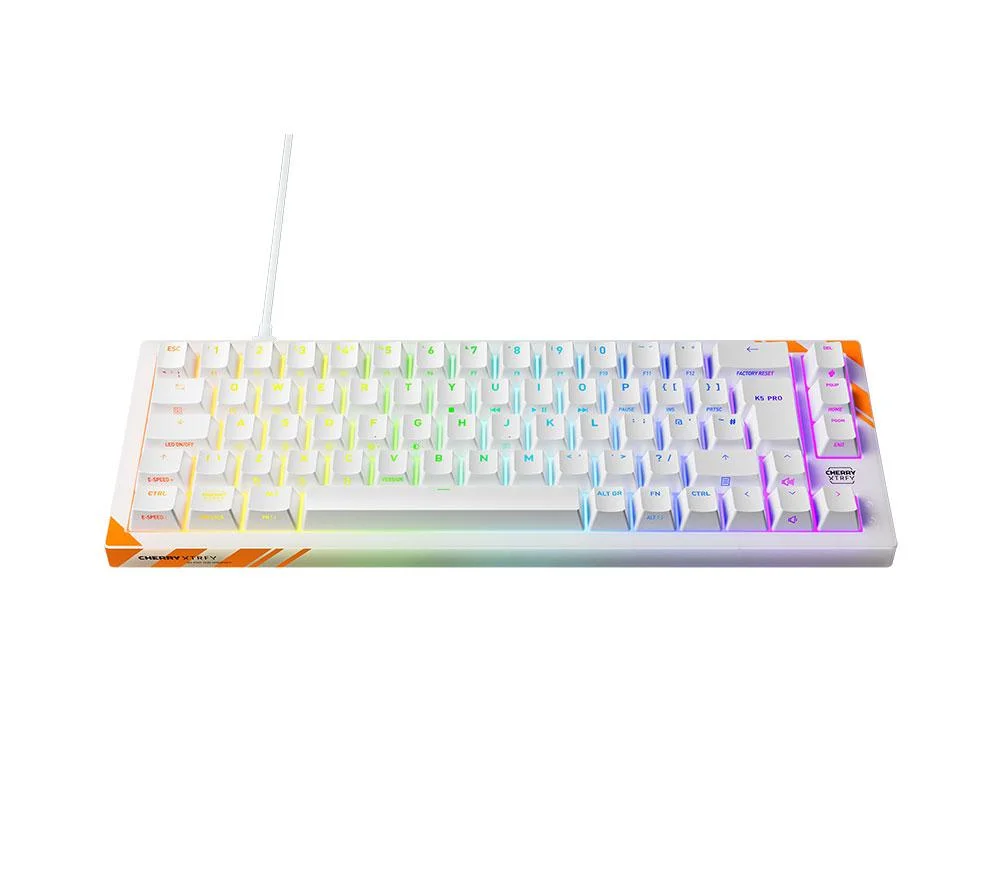 CHERRY XTRFY K5 Pro TMR Compact Mechanical Gaming Keyboard - White, White, image 1 of 1