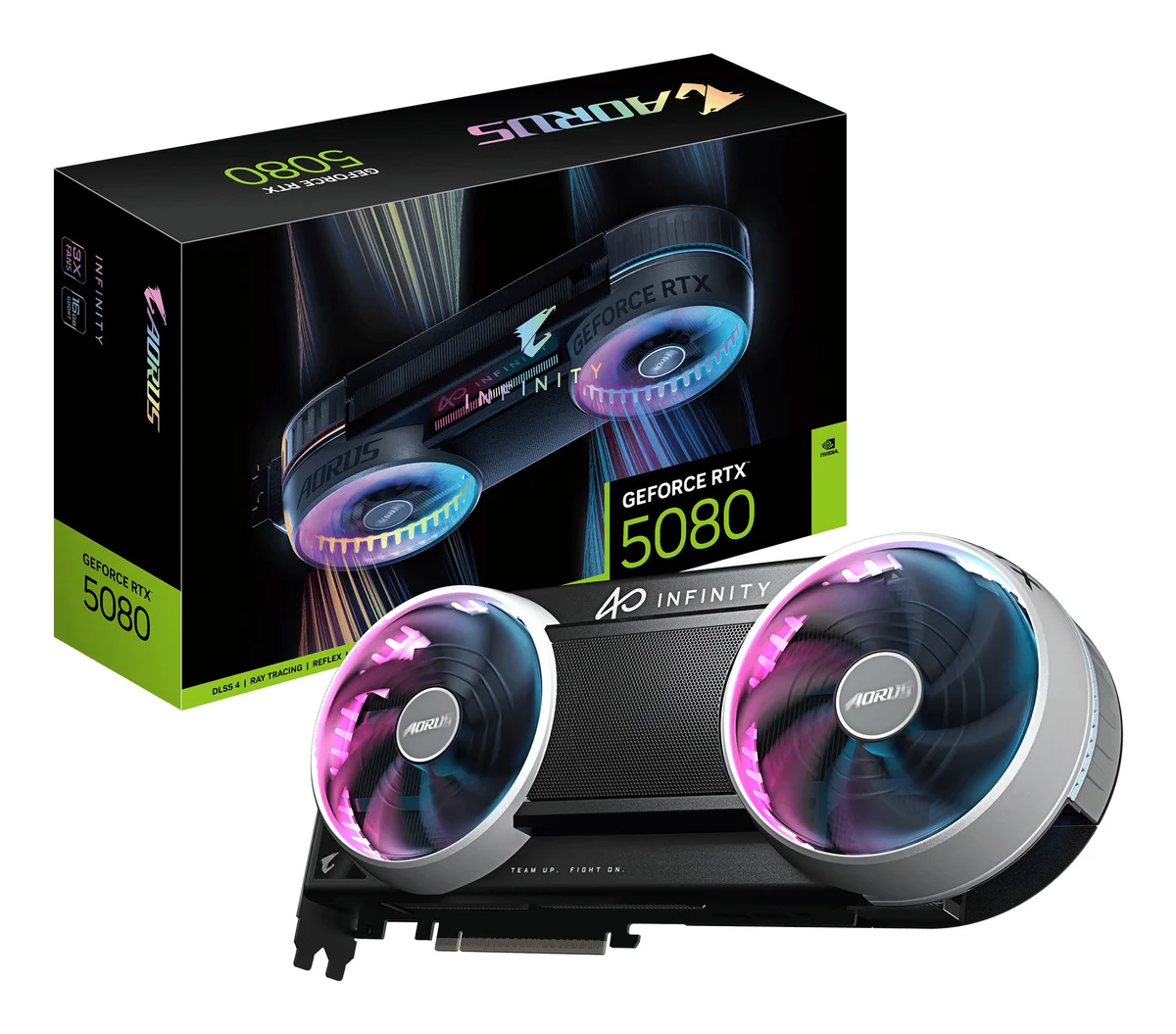 GIGABYTE AORUS GeForce RTX 5080 INFINITY 16G Graphics Card, image 1 of 1