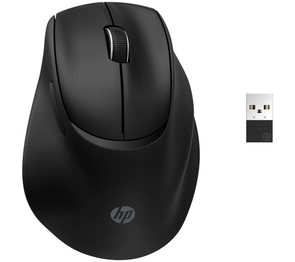 HP 720 Tilt Ergonomic Optical Mouse - Black, Black, image 1 of 1