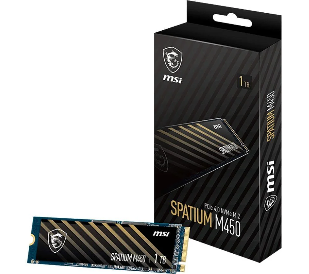 MSI Spatium M450 M.2 Internal SSD – 1 TB, Black, image 1 of 1
