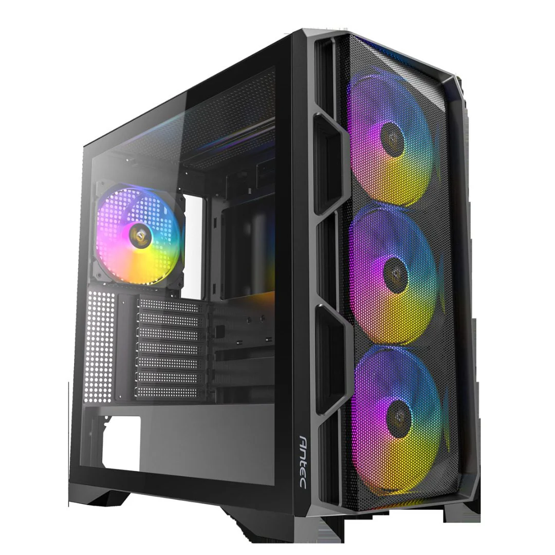 Antec AX-1000 E-ATX Mid Tower Tempered Glass Gaming Case ATX - Black - 4 ARGB Fans, image 1 of 1