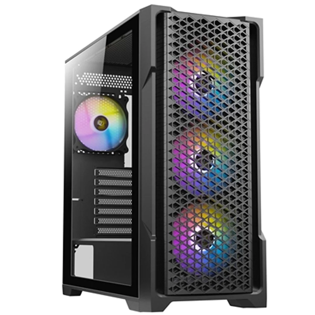 Antec AX90 ATX Mid Tower Tempered Glass Gaming Case ATX - Black - 4 ARGB Fans, image 1 of 1