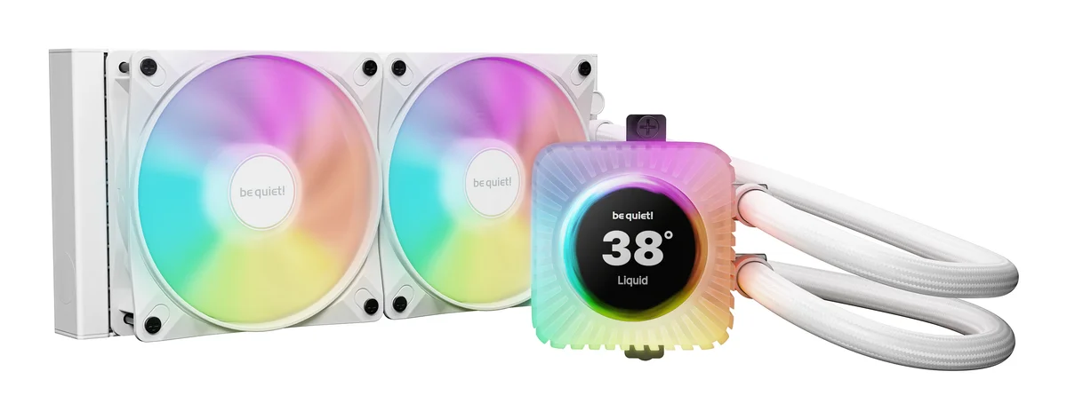 be quiet! Light Loop IO LCD 240mm AIO Liquid CPU Cooler - White - BW035, image 1 of 1