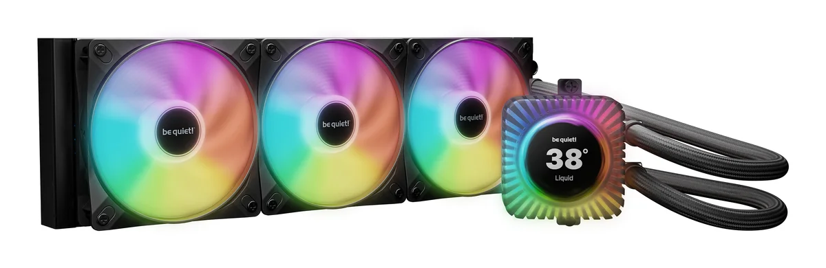 be quiet! Light Loop IO LCD 360mm AIO Liquid CPU Cooler - Black - BW032, image 1 of 1