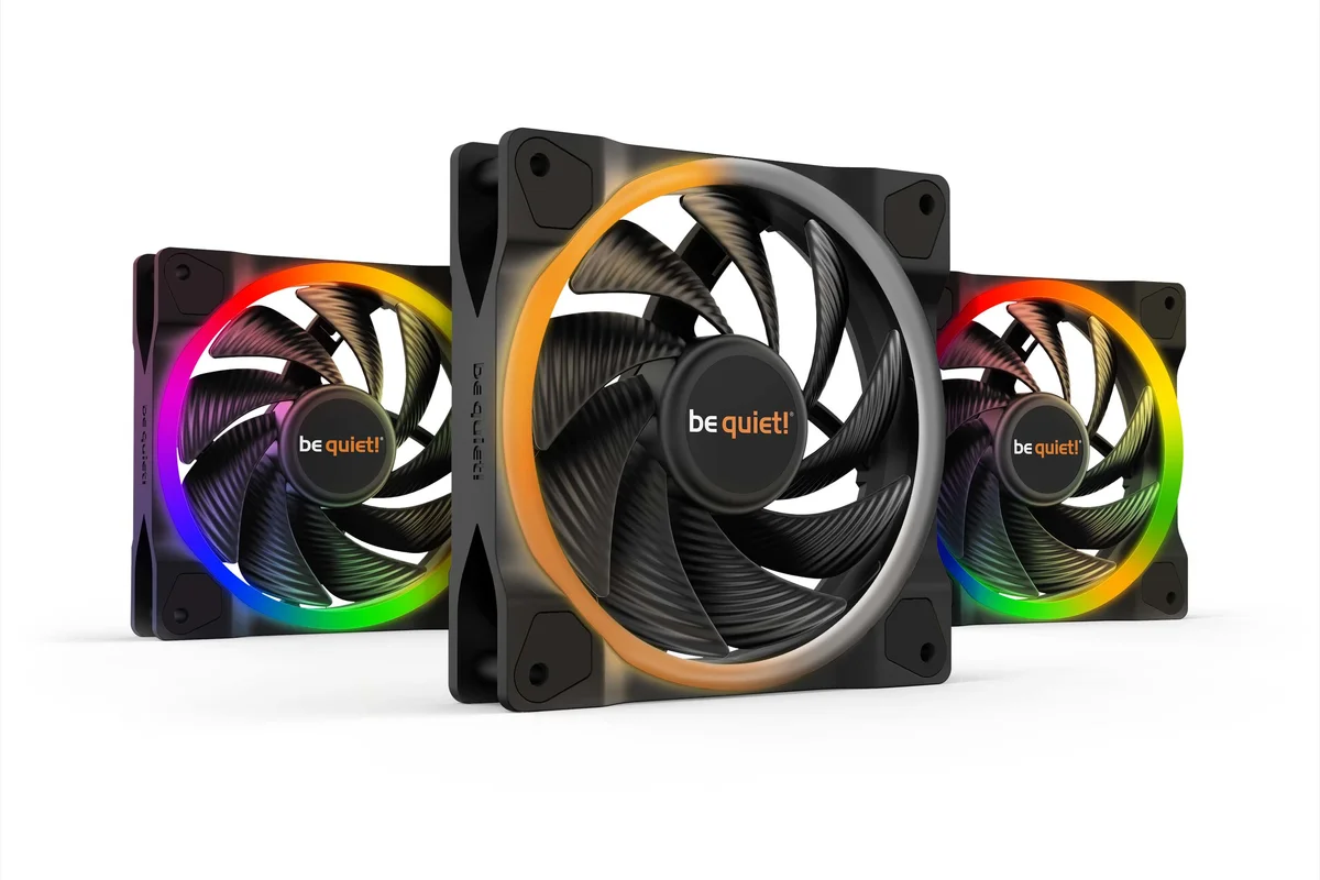 be quiet! Light Wings 120mm PWM High-Speed ARGB Case Fan Triple Pack - BL077, image 1 of 1