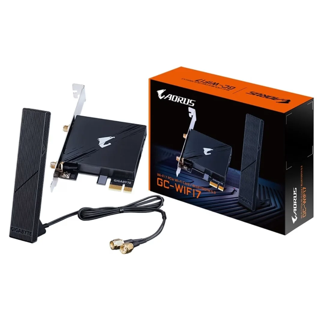 Gigabyte GC-WIFI7 Intel WiFi 7 Tri-Band WiFi PCI-Express and Bluetooth 5.3 Card, image 1 of 1