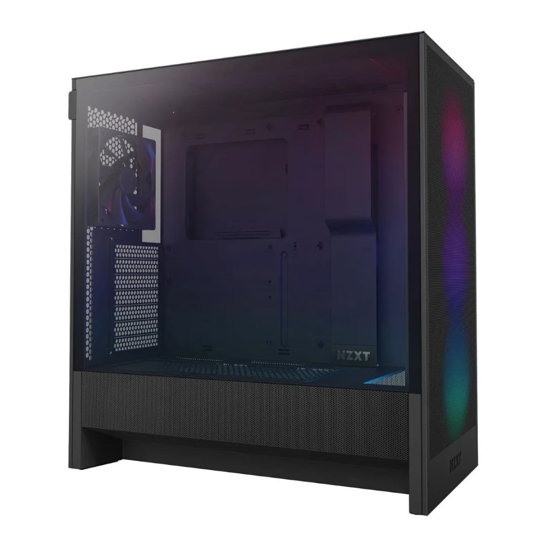 NZXT H5 Flow RGB Mid Tower Tempered Glass E-ATX PC Gaming Case - Black, image 1 of 1