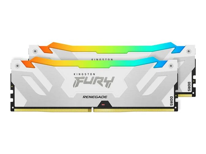 Kingston FURY Renegade RGB XMP 32GB (2x16GB) DDR5 PC5-44800C38 7600MHz Dual Channel Kit - White, image 1 of 1