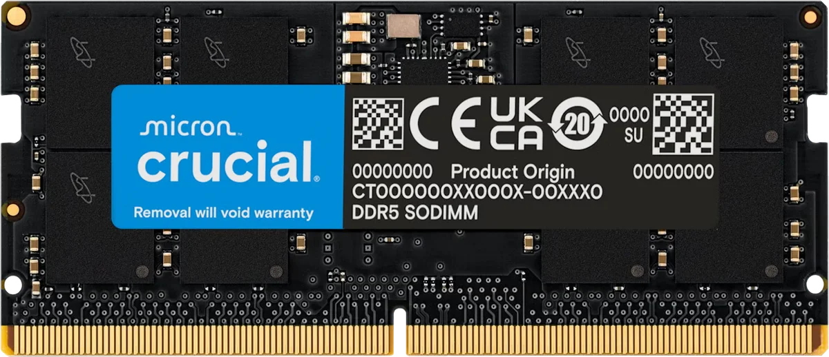 Crucial 32GB DDR5-4800 SODIMM CT32G48C40S5, image 1 of 1